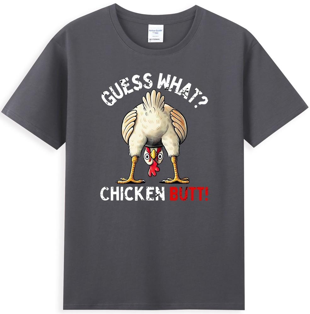 GuSs What Chicken Butt Chicken Funny Chicken Graphic Unisexs TShirt