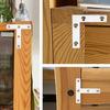 10Pcs 40/50/60/80mm T Shape/L Shape Corner Bracket Not Easy To Rust Humanized Design Complete Specifications Flat Corner Brace for Door