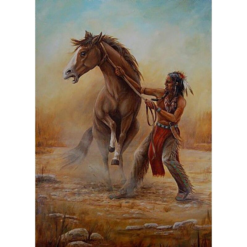 

Новый 5D DIY алмазная живопись индейцы Алмазная вышивка пейзажи вышивка крестиком полная круглая дрель ремесло домашний декор ручной подарок Full Round 15x20CM