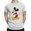 Cotton Black T-shirt for Men Disney Mickey Mouse Pattern Women's T-shirt Anime Tops Summer Fashion Couples Section Short-Sleeved