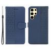 For Samsung Galaxy S25 Ultra Case Anti Scratch Splicing Imprinted Rhombus Leather Phone Cover