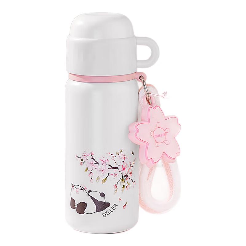 Diller Sakura Panda 500ml Double-Drink Insulated Bottle