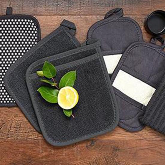 1Pc Non-slip Oven Mitt Reusable Cotton Potholder Heat Resistant Kitchen Mat Insulation Pad for Baking Cooking