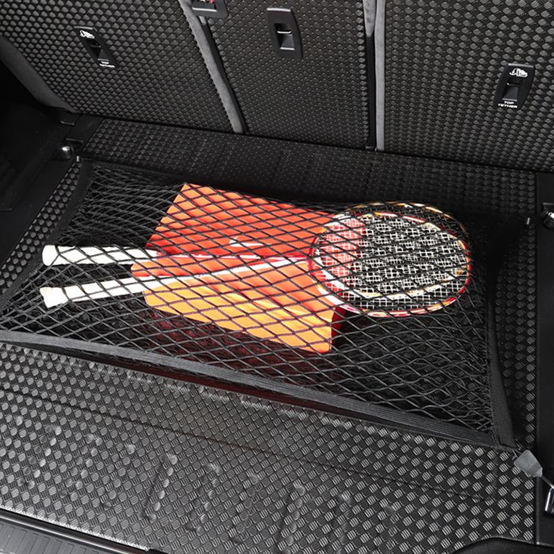 For Land Rover Defender 90 110 -2024 Car Trunk Mesh Bag Fixed Mesh Storage Bag Tailbox Storage Modification