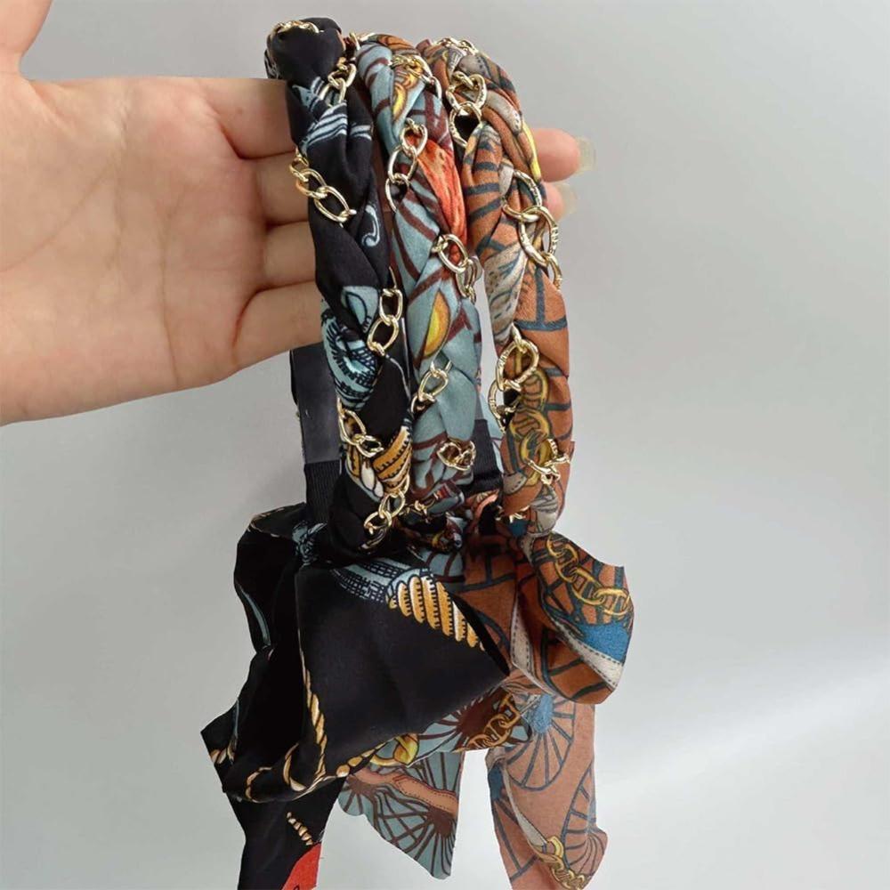 Kwiatowa Opaska do Włosów z Wstążki Regulowana Kokarda Pleciona Opaska do Włosów dla Kobiet Dziewcząt Dzieci