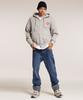Cream Soda Lab Human Highlight Small Heart Zip-Up Gray Red