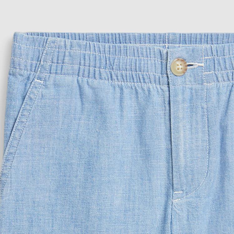 Polo Ralph Lauren SS24 Pony Embroidered Mid-Rise Straight Casual Shorts Kids Shorts Fabric-Blue CWPOSHOB4G20117-450
