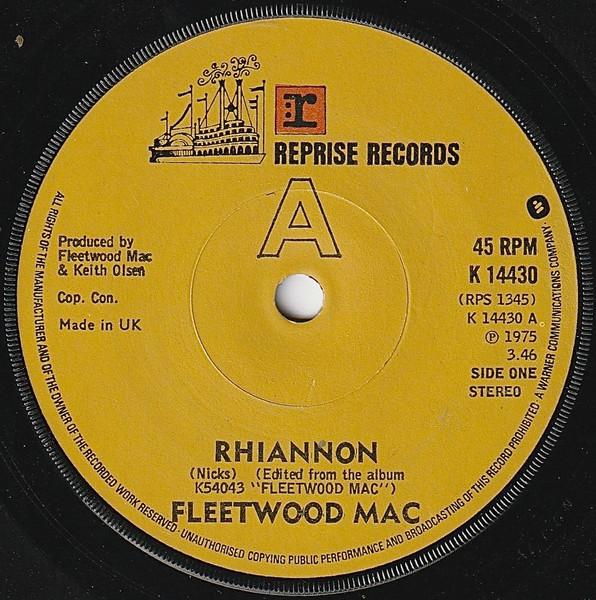 

7inch Record FLEETWOOD MAC Rhiannon K14430 REPRISE RECORD 1976 Japan Rock Used