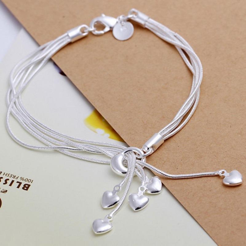 Hot Fashion Charm Tassel Heart Pendant  Chain Bracelets