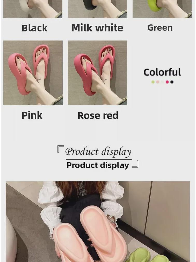 Women's Summer Anti-Slip Soft Sole Slippers - Comfy Thick EVA for Home & Bathroom