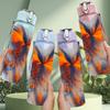 1PC Orange Swirl Fox Fur Abstract Print 750ml Color Plastic Sports Water Bottle Leakproof Flip Straw Lid Suitable for Sports Office Home Use