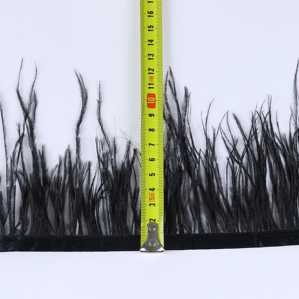 1 Meter Natürlicher Straußenfederbesatz 8-10CM Hochzeitsfeierkleid DIY Nähzubehör Schmuckverarbeitung Band Plumas Handwerk