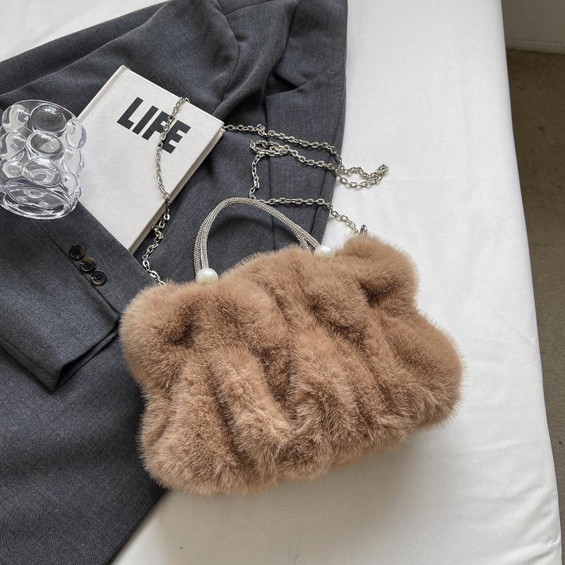 Mao Mao bag women's bag pleated cloud bag 2025 tide daily shoulder messenger bag handbag high value plush bag