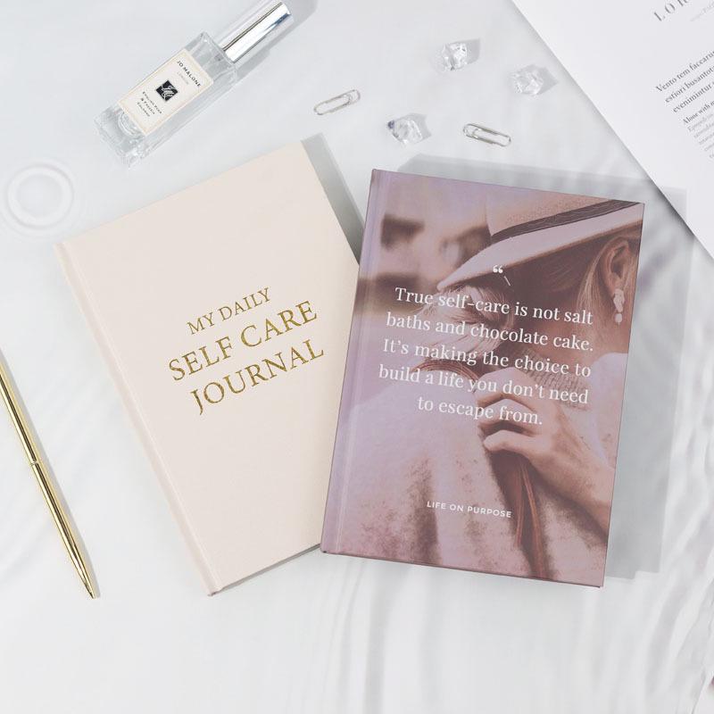 2026 Cross-border A5 Hardcover English Diary Notebook with Hot Stamping