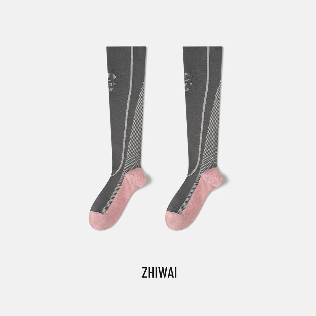 Chaussettes de Compression Micro-Pression Montantes au Genou pour Femmes pour le Yoga, la Course à Pied, la Corde à Sauter et le Soutien des Muscles du Mollet