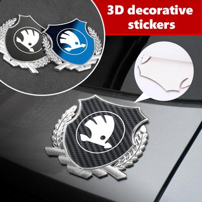 AAFM1 For 3D Metal Car Side Body Trunk Stickers Emblem Badge Decal Accessories VRS Superb Yeti Octavia Enyaq Rapid Karoq