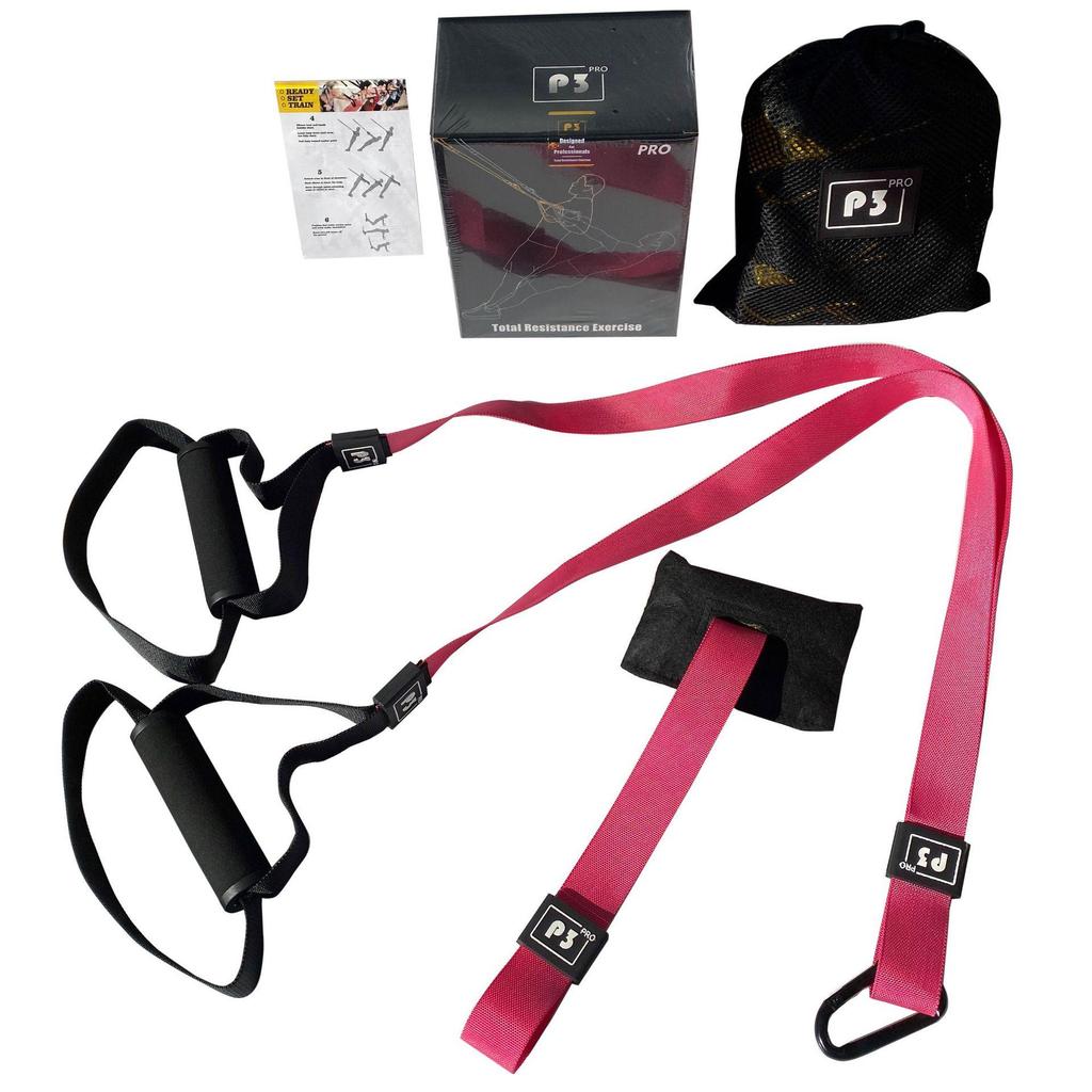 P3TRX Home Suspension Trainer: Fitness Straps, Resistance Bands, & Yoga Exercise Equipment