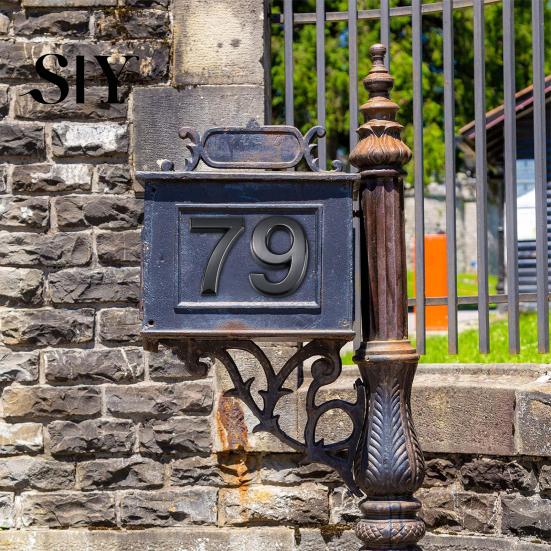 Weather-resistant House Numbers Modern 3D Heavy Duty Rust-proof Simple Installation Number with Shadows Address for Outside Home Front Door