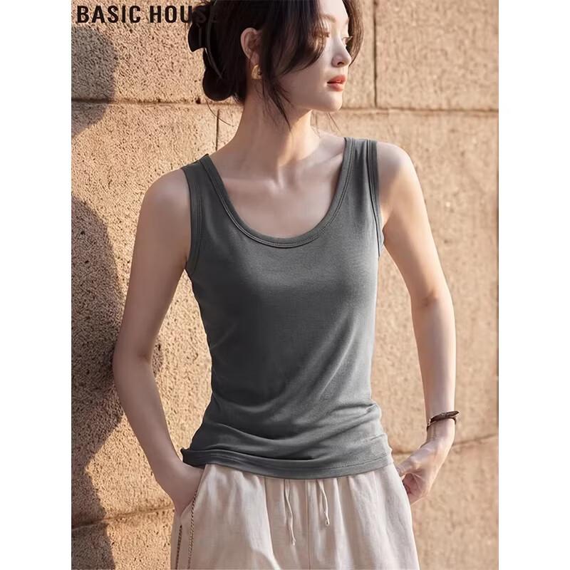 Basic House Women s U-Neck Strap Vest Top L
