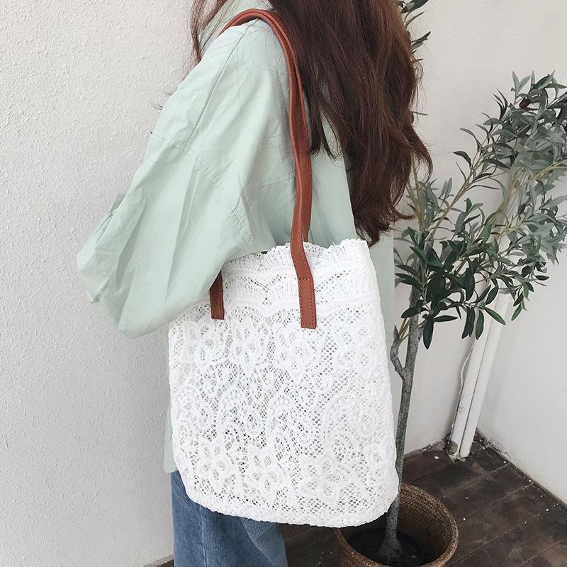 New Lace Bag Women's Large-capacity Shoulder Bag Tote Bag
