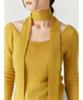 FRAY Mohair Knit Pullover FWNT245083 YEL I.D. Women's Open-Back