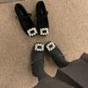 Rhinestone Mary Jane Single Shoes Plush Shoes Cotton Shoes Round Head Commuting Shoes