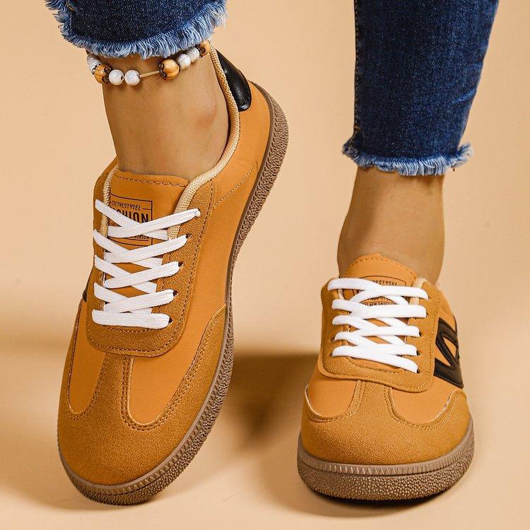 Large size soft-soled German training shoes, sports shoes, European and American design style, lace-up, lightweight and versatile jogging women's shoe