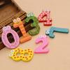 10Pcs Cute Wooden Fridge Magnet Number 0-9 Kids Colorful Educational Toy Set