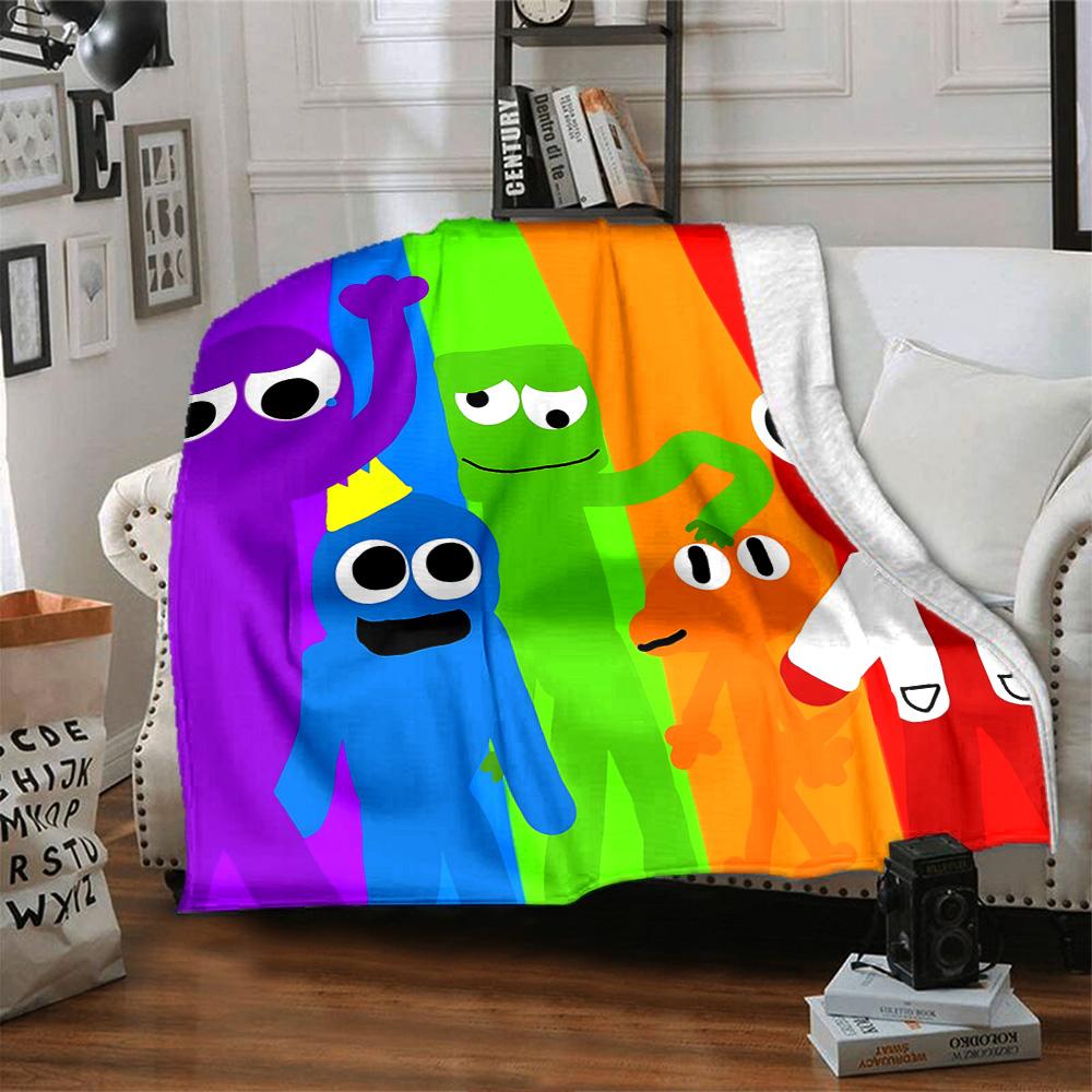 1pc Cartoon Characters Flannel Blanket,Ultra Soft Warm Plush Throw for Home Bedroom Bed Sofa Cover Camping Picnic Gift Y72417