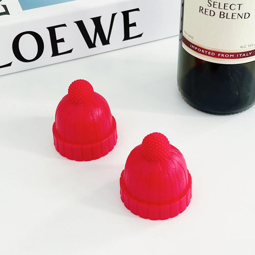 Silicone Wine Stoppers Bar Tools Christmas Wine Caps Reusable Saver Bottle Sealer Airtight Plug Safe Wine Cork Bar Accessories