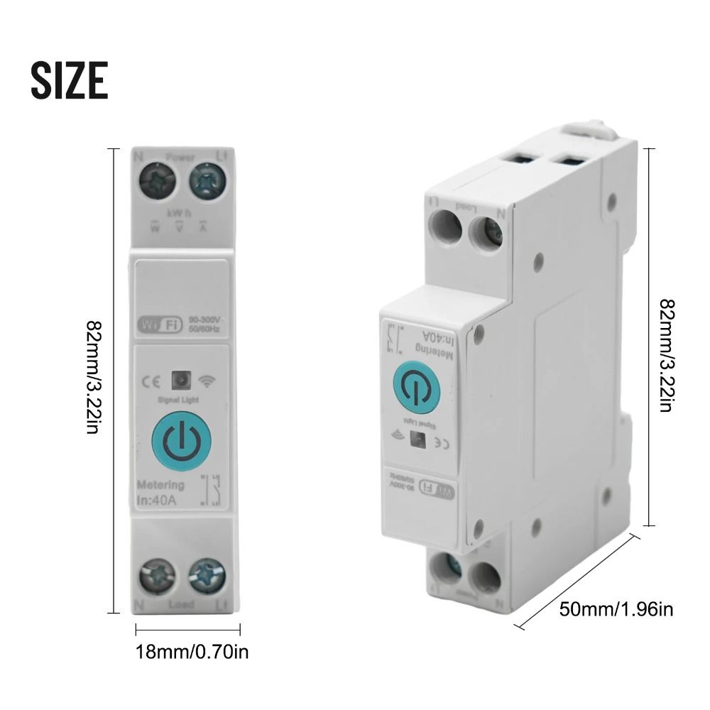 1P+N Smart Timer Switch 1P 6A Smart Home Switch Energy Monitoring Remote Control Switch  Smart Home