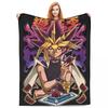 Blauäugiger Weißer Drache Decken Japanischer Anime Yu-Gi-Oh Flauschig Lustig Warme Überwurfdecke für Zuhause Restaurant Winter