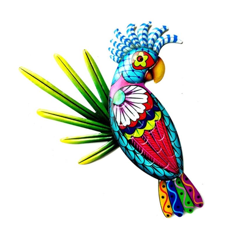 Iron Parrot Figurines Home Courtyard Park  Bird Decoration Parrot Pendant Craft Outdoor Garden Furnishing Ornament