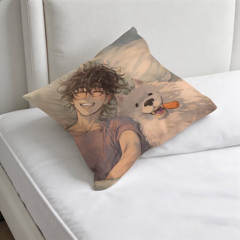 LLost In The CCloud Manga Quadratische Kissenhülle Weiche Dekorative Überwurf-Kissenhülle für Zuhause Sofa Bett