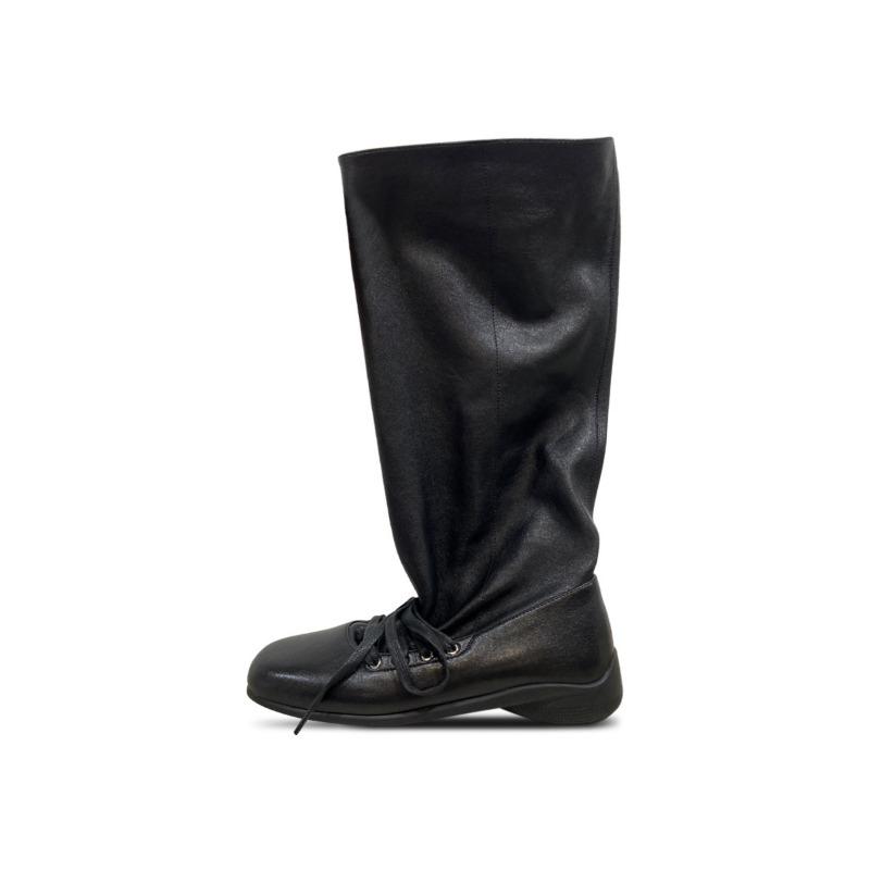 

Супермягкая овчина~ кожа квадратный носок плиссированные западные ботинки на меху женские ретро на толстой подошве с большим обхватом голенища рыцарские сапоги длинные сапоги 40