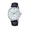 Quartz Ladies Wristwatch LTP-VT01L-7B1 Silver Black Leather Band