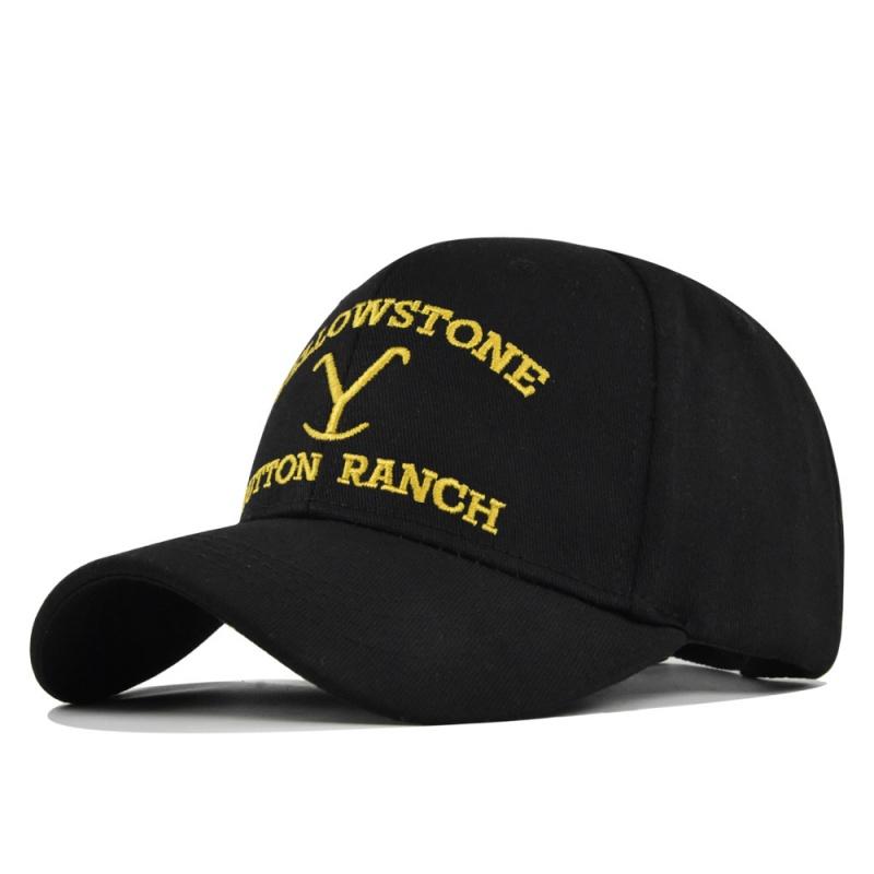 New Summer Yellowstone Dutton Ranch Hat Cross Ponytail Baseball Cap Distressed Outdoor Embroidery Sunscreen Hat Solid Color Plain Color Cap