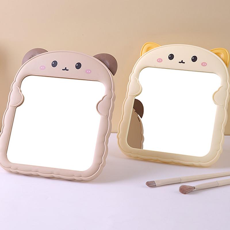 Cartoon Dressing Mirror Makeup Mirror Thick Folding Flip Student Portable Compact Makeup Mirror Table Desktop Mirror