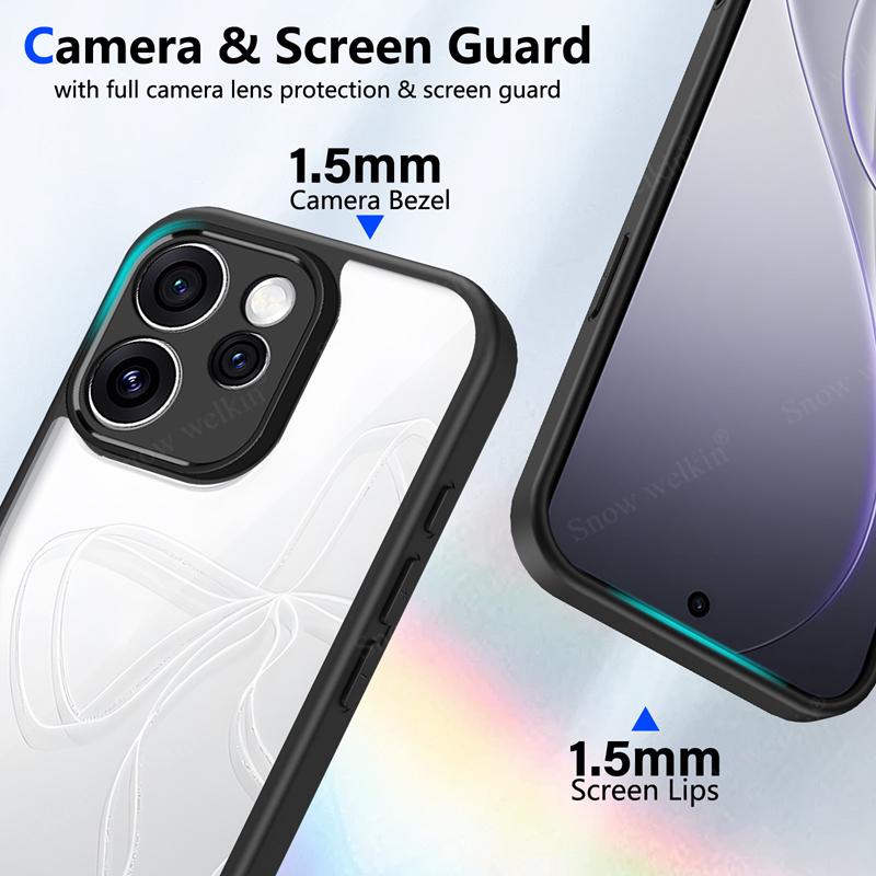 Transparent Silicone Case For Oppo Reno 15 Reno15 Pro F FS mini Max 15F 15C 15FS Reno15F PC Back TPU Bumper Phone Cases Cover