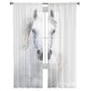 Animal Horse Tulle Curtains Modern Chiffon Sheer Voile for Living Room Kitchen Decoration