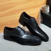 Fashion Luxury Men's Genuine Leather Oxford Dress Shoes Handmade Suede Wingtip Lace-Up Formal Shoes for Wedding Party Office