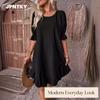 JPNTKY Women's Fashion Casual Solid Color Print Short Sleeve O-Neck Blouses & Shirts
