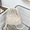 Yogodlns Fashion Women Hollow Woven Shoulder Bags Large Capacity Crochet Bag Knitting Handbags Eco Female Shopping Tote