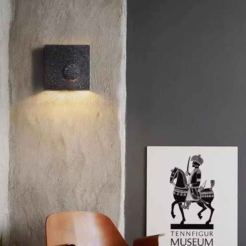 Modern Cement Wall Lamp Interior Creative Atmosphere Light Bedroom Living Room Aisle StairLight Cafe Homestay Wall Light