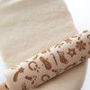 Laser Engraved Embossing Rolling Pin Christmas Style Pattern Printing Rolling Pin  Biscuit