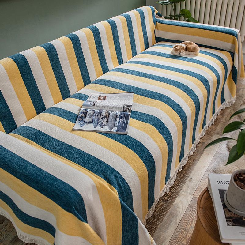 Verdicktes nordisches einfarbiges Chenille-Sofa-Handtuch Vollständige Abdeckung Stoffhandwerk Leichter Luxus Vier Jahreszeiten Universal Sofa-Kissen Kratzfest