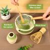 5Pcs Japenese Matcha Set Ceramic Matcha Teaset with Mixing Whisk Teaspoon Strainer Lattle Tea-making Tool for Cafe Beveage Shop