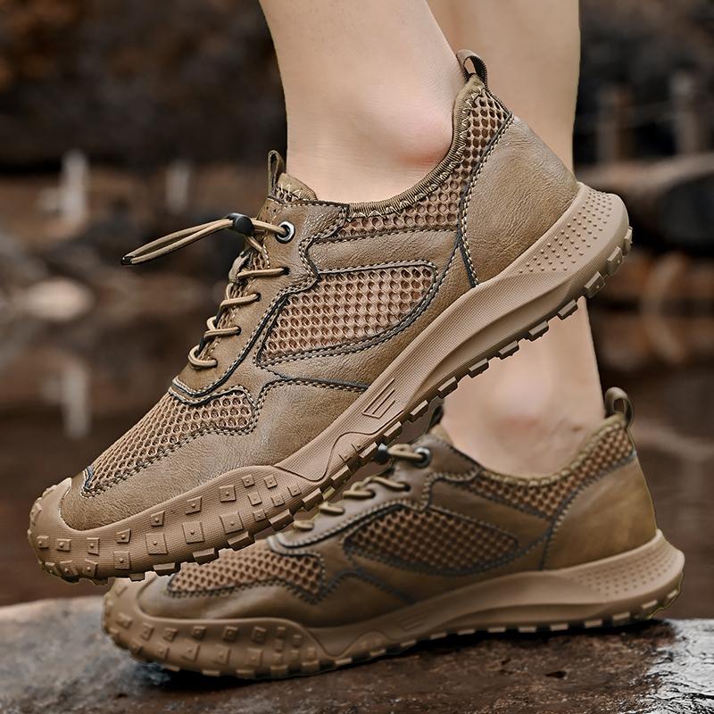 Summer Men's Oversized Breathable Lightweight Mesh Shoes Outdoor Sports and Leisure Shoes Hiking Shoes 38-46