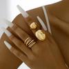 Fashion Gold Color Vintage Rings Set Stackable Adjustable Geometric Rings Boho Irregular Women's Finger Rings Festival