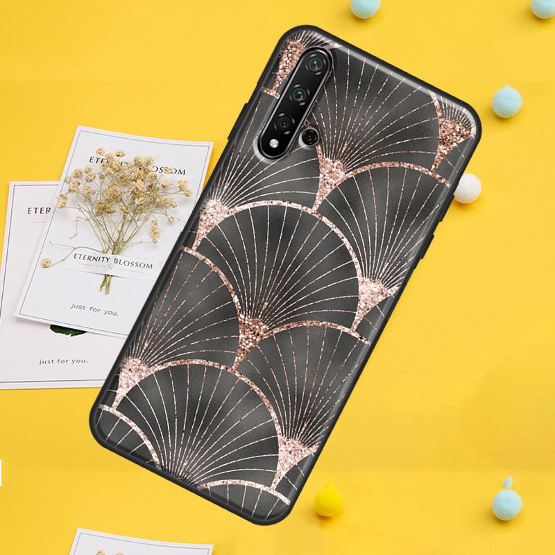 Luxury Gold Foil Art For Huawei Nova 12i 7i 8i 11i 12s 9 10 SE Y91 Y90 Y60 Y70 Y72 Y61 P30 P40 Lite P60 Pro Case